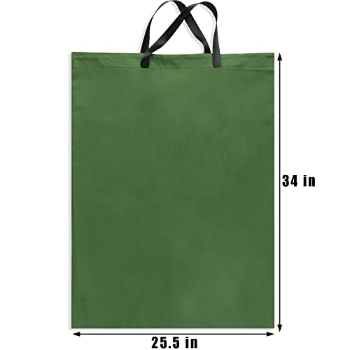 LOLOMLO Extra Large Canvas Laundry Bags with Handles & Drawstring Closure, Heavy Duty Tears Resistant Clothes Storage Travel Bags,25.5"x34",Army Green - color: Army Green