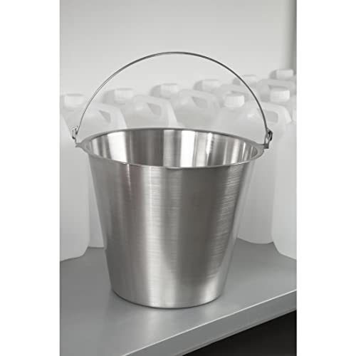 Jantex J807 Stainless Steel Bucket 12Ltr Cleaning