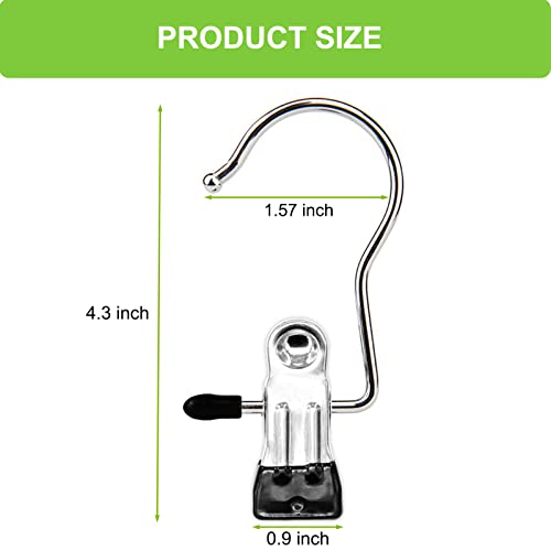 Boot Hangers Clips, 16 Pack Laundry Hooks Hanging Clips Clothes Pins Closet Hanger Organizer Clamps Socks Towel Clips Heavy Duty Clothespins Bulk Hanger Clips for Closet Travel Pants Socks Handbags - color: Black, size: 16 PACK