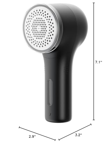 VASSON Fabric Shaver, Sweater Shavers to Remove Pilling, High-Perf Defuzzer, Rechargeable Electric Lint Shaver for Fuzz and Lint Balls from Clothing, Upholstery, Bedding (Black) - color: Black