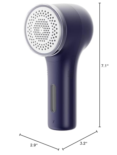 VASSON Fabric Shaver, Sweater Shavers to Remove Pilling, High-Perf Defuzzer, Rechargeable Electric Lint Shaver for Fuzz and Lint Balls from Clothing, Upholstery, Bedding (Blue) - color: Blue