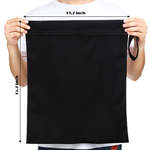 Shappy 2 Pack Wet Dry Bag Travel Laundry Waterproof,Solid Black Gray - style: Solid Black Gray