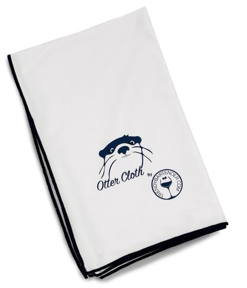 Trendy Bartender Toast to Perfection Microfiber Glass Polishing Lint-Free Cloth for Spotless Shine and a Residue-Free Finish - Pack of 5-25x20 inch - White - color: White, size: 25 x 20 Inch 5-Pack