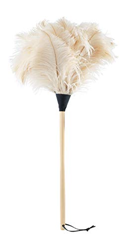 Redecker Ostrich Feather Duster with Varnished Wooden Handle, 31-1/2-Inches, Light - color: Varnished Wooden Handle, Light Feathers, 31-1/2-inches