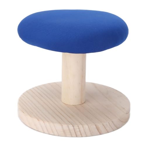 Tabletop Mini Ironing Board, Portable Small Wood Ironing Board with Cotton Cover, 11.02 x 5.91 in, Blue, for Home Sewing Travel(Round Ironing Stool) - style: Round ironing stool