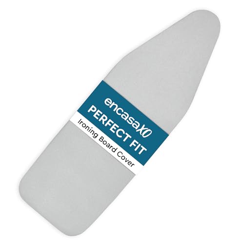 Encasa XO Ironing Board Cover and Pad 42"x14" Medium, Heat Proof - color: Silver Premium, size: Medium (42"x14")