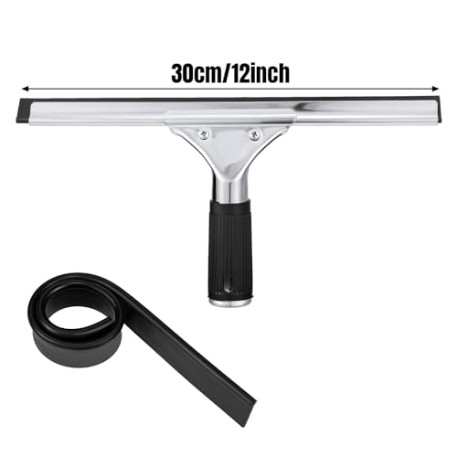 6 Professional Steel Window Squeegee 12'' - size: 12''