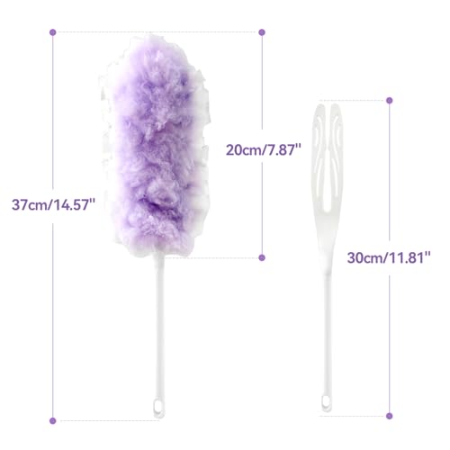 Microfiber Duster Kit, Short Handle with 30 Disposable Refills - color: 1 Short Handle + 30 Refills