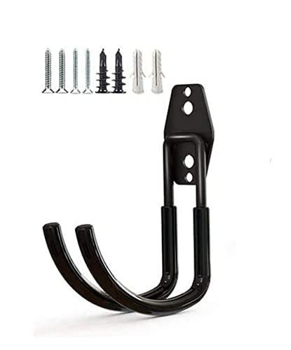 Zoele Wall Mount Car Washer Hanger, Heavy Duty Metal High Pressure Water Gun Holder Rack, Hook for Spray Gun/Garden Hose/Water Hose (Black)