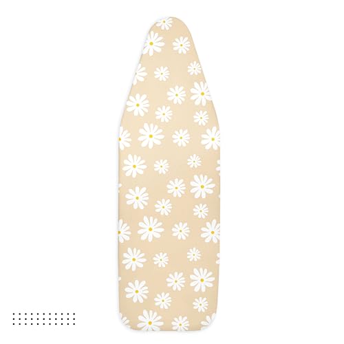 Encasa XO Ironing Board Cover and Pad, Thick Felt 42"x14" - color: Daisy Beige, size: Medium (42"x14")