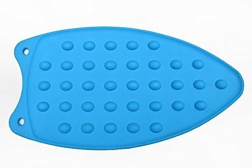 Bringsine Silicone Iron Rest Pad for Ironing Board Hot Resistant Mat(Blue) - color: Blue