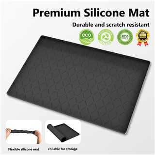 MateeyLife Silicone Waterproof Mat for Dog & Cat Food Mat 19"X12" - color: Classic Black, size: 19"L x 12"W
