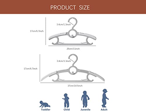 Baby Closet Hangers,20Pack Space Saving Kids Hangers Grey - color: Gray, size: 20 pieces