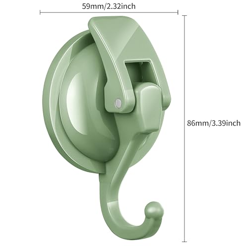 Heavy Duty Vacuum Suction Cup Hooks, Super Suction, Green, 2 Pack - color: Green, size: 2 Pack