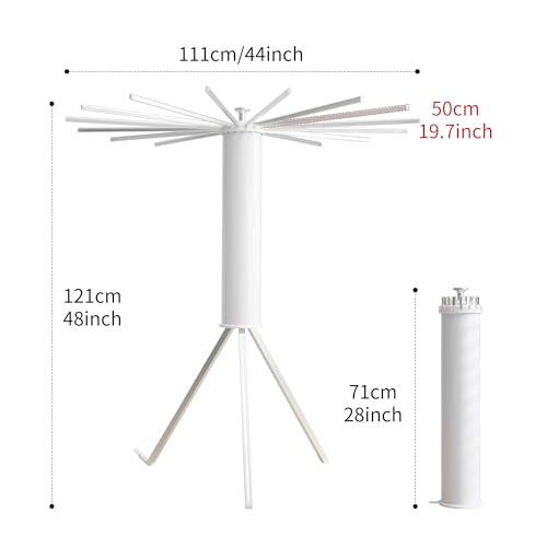 RFOUO Foldable Clothes Drying Rack Tripod with Aluminum-16rods - color: Silver