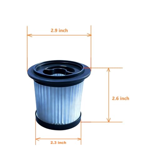 3Pack Hepa Replacement Filters Compatible with AIRDIYA P1/VG3, MHRMHR KP1108 and Bieiao BS01 Cordless Vacuum Cleaner, Washable Pre-motor Filters Works with UKDMROX E23 & Nioga P2 Upright Vac