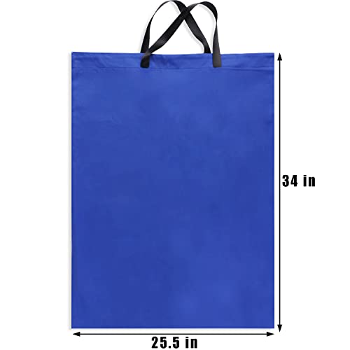 LOLOMLO Extra Large Canvas Laundry Bags with Handles & Drawstring Closure, Heavy Duty Tears Resistant Clothes Storage Travel Bags, Machine Washable Multi Use Laundry Bag liner for Laundry Hamper - - color: Royal Blue