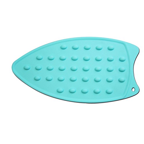 Bringsine Silicone Iron Rest Pad for Ironing Board Hot Resistant Mat(Teal) - color: Teal