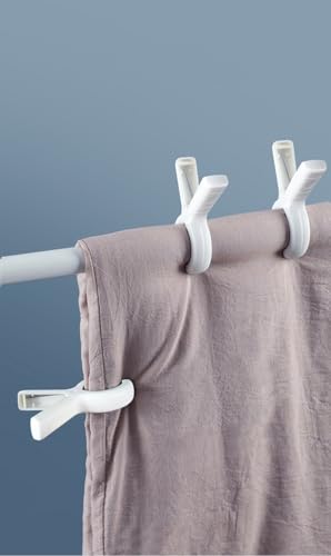 Beach Towel Clips Plastic Clothespins-Heavy Duty Clothes Pins for Beach Chair Pool Chair on Cruise Heavy Laundry Clothespins Windproof Clamps Beach Blankets Clothes Pegs Pack of 6 - color: White+blue 6 Pcs