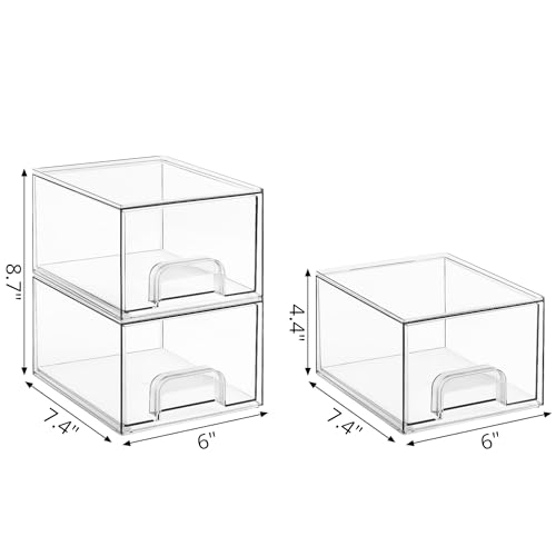 Stackable Dryer Sheet Holder and Laundry Pods Container Set by VOTLEVT, Clear Dryer Sheet Dispenser and Laundry Pods Box Set, Dishwasher Pods Holder, Laundry Room Organization and Storage