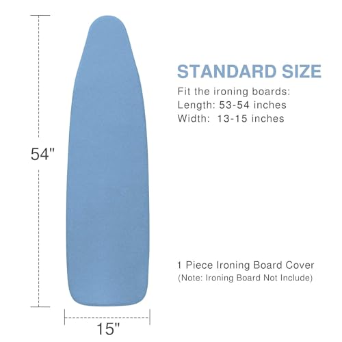 VividPaw Ironing Board Cover and Pad, Standard Size 15x54, Thick Padding - color: Blue, size: 15" x 54"