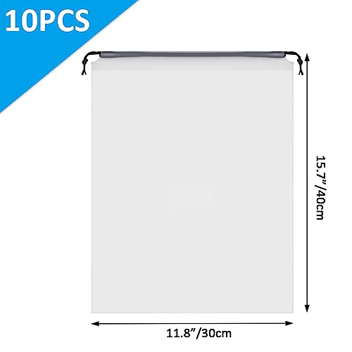 Clear Shoe Bags for Travel 10 PCS, Drawstring Travel Shoe Bags for Packing - color: Clear, style: 10 Pack