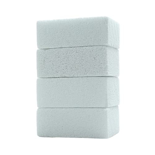 Non Scratch Grillstone Magic Blackstone Block Cleaner Clean Brick Stone Scraper for Removing Stains,Pool, Baking Steel,Oven, Flat Top Cookers, Utensils, Toilet, Hard Skin Callus Remover, 4 pack, White - color: 4 White