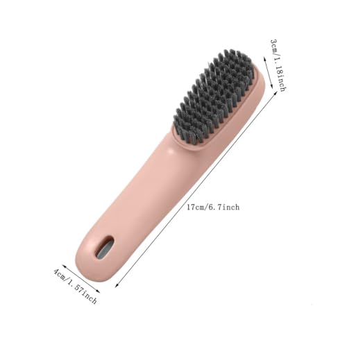 1 Pack Shoes Cleaning Brush, Handheld Scrubbing Brush–Multifunctional Cleaning Tools for Shoes, Laundry, Tile, Bathtub/Dark Pink - color: Dark Pink