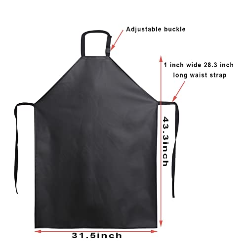 Thick Waterproof Apron Heavy Duty Oil Resistant PU Apron