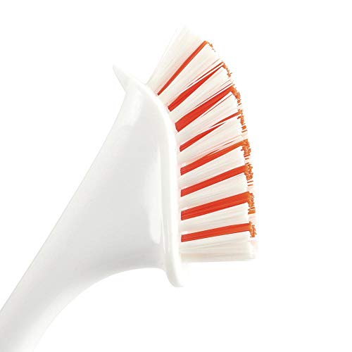 HDX Tile and Grout Cleaning Brush, Poly-fiber Bristles, White, Plastic Handle, 4 Pack