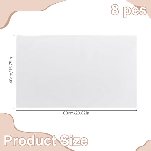WEBEEDY 8 Pcs Pressing Cloth for Ironing 15.7x23.6 Inch Cotton Ironing Cloth to Protect Clothes Fabric, White Iron Pressing Fabric Protector Press Tool for DIY Sewing Crafts