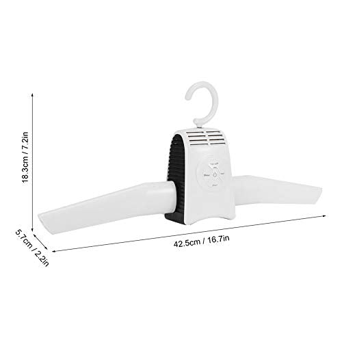 Portable Clothes Dryer, 16.7x7.2x2.2in, 5kg Load, Timer 1-3H