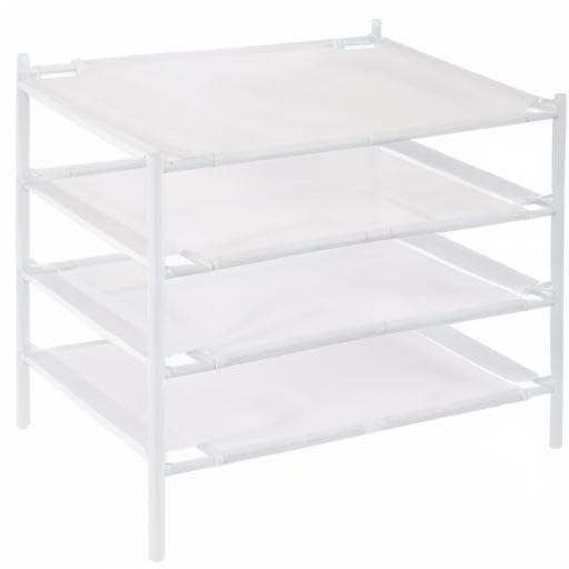 STO STO Sweater Drying Rack, 4-Pack Stackable Mesh Clothes Drying Rack, Laundry Drying Rack for Sweaters, Socks, Toys, White - style: 4 Pack