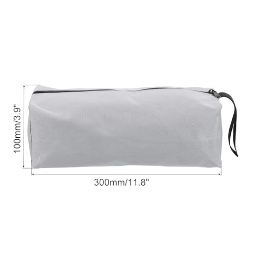 PATIKIL 12" Zipper Tool Pouch, Multipurpose Tool Bag Waterproof Tote Bag Storage Organizer for Screwdrivers Pliers, Grey - color: Grey