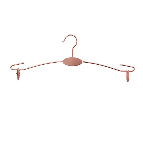 Metal Underwear Bra Rack, Durable Pants Clothes Hangers with Clips,for Lingerie Shop Display, 10pcs (Rose Gold-B1) - color: Rose Gold-b1