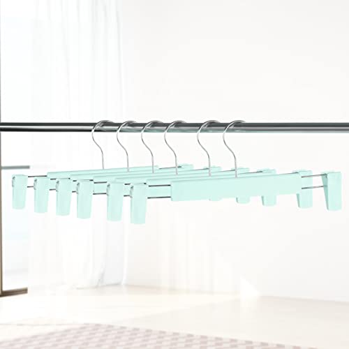 20 Pack Pants Hangers with Adjustable Non-Slip Clips Anti-Rust Hanging Hook for Trouser,Skirts,Jeans,Clothes Hangers Green - color: Green, size: 20 Pack