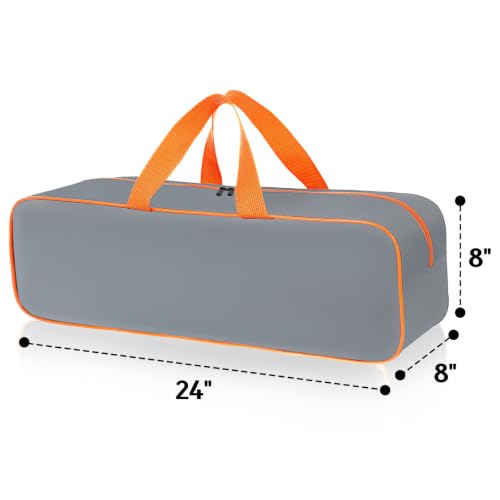 Grill Utensil Storage Bag for Outdoor Grilling, 24 x 8 x 8 in, Gray - color: Gray, size: 24" x 8" x 8"