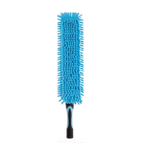 16 Foot High Reach Ceiling Fan Duster with 4.5-8ft Heavy Duty Extension Pole, Microfiber Feather, Cobweb Duster, Window Squeegee Kit Cleaner, Cleaning Gloves - size: 8ft