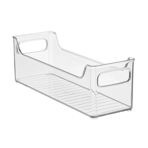 iDesign Stackable Plastic Pantry Bin with Handles, Set of 2, Clear - size: 14.5" x 5" x 5", Set of 2, style: Pack of 2