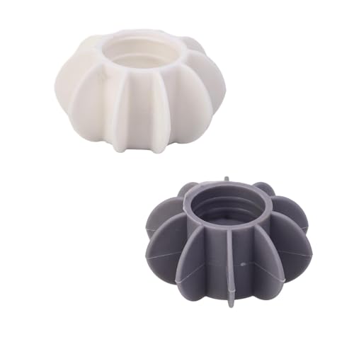 60Pcs/Set Silicone Laundry Balls Reusable Anti-Tangle Cleaning Sponge Washing Machine Pet Floating Hair Remover Tools (30Grey+30White, 4x2cm)