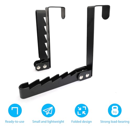 Collapsible Over The Door Hooks, 2 Pack Folding Drying Rack Hanger for Clothes & Coats, Indoor Laundry Room, Bathroom & Dorm, Space-Saving Compact Small Space Portable Black - color: Black
