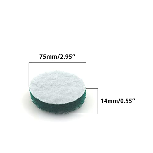 Heavy Duty Scour Pads, Non-Scratch Scrub Sponges, ULIFESTAR 5PCS Dish Scrubber Scouring Pads, Dual-Sided Reusable Household Scrub Pads for Dishes,Dish Cleaning Tool,Kitchen Scrubbers & Metal Grills - size: 75mm/3''Green 180-240grits