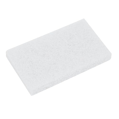 Restaurantware RW Clean 6 x 3.5 Inch Scouring Pads 10 Multi-Purpose Scrub Pads - Not Abrasive Heavy-Duty White Nylon Scrub Pads For Cleaning For Cleaning Or Scrubbing Versatile - color: White