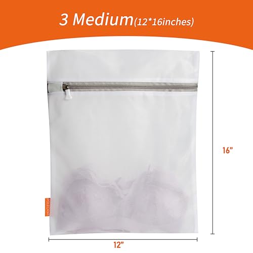 Polecasa Mesh Laundry Bags 3 Pack (12 x 16" Medium) - size: 3 Medium