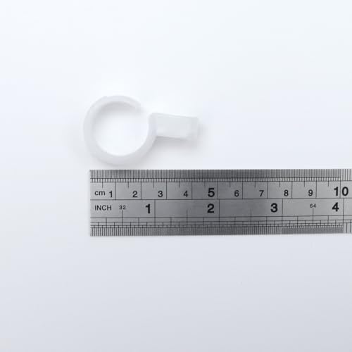 HEVSTIL 50 Pack Windproof Hooks for Clothesline – Fit 26-29mm Rods – Heavy Duty Plastic Anti-Slip Clothes Rack Clips – for Balcony, Yard, Bathroom, Closet & More, White - size: Medium-50pcs