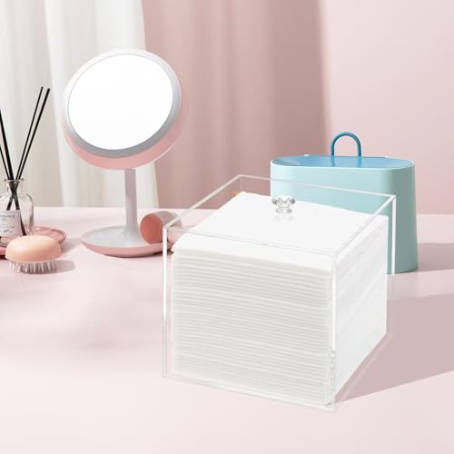 Disposable Face Towel Holder Facial Towelettes Container Box Acrylic, Clear - color: Clear