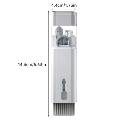 7 in 1 Laptop Cleaning Kit Keyboard Cleaner,Computer Tech Cleaning Brush,Earbuds Camera PC Monitor Screen Cleaner Computer Clean Tools Kit Corner Gap Duster Keycap Puller(Grey) - color: Grey
