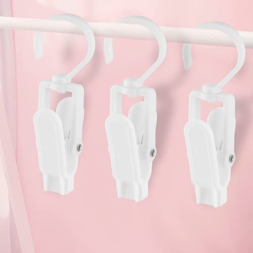 Jiozermi 10 PCS Laundry Hooks Clip, Plastic, White - color: White, size: 10