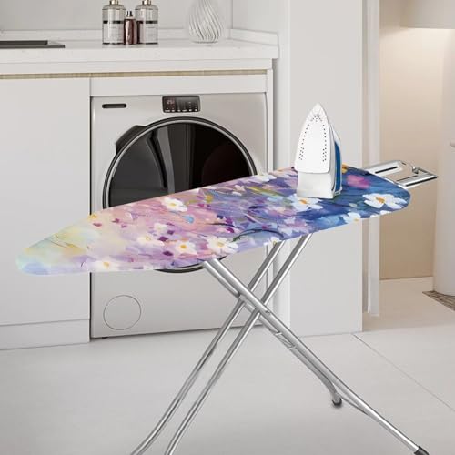 Daisy Print Ironing Board Pad,Extra Thick Heavy Duty Pad Covers for Standard Boards (No Pad),Non Stick,Scorch and Stain Resistant Home Ironing Board Accessory - color: Daisy Print