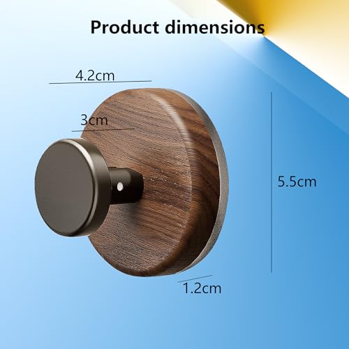 Strong Vacuum Suction Cup Hooks, Reusable Flip the Lock Lever Wall Hooks, Waterproof Removable Silver Hooks for Bathroom Kitchen Home Bedroom Wardrobe,5-Pack,Walnut+Black (BXP-6247-8-5) - style: BXP-6247-8-5